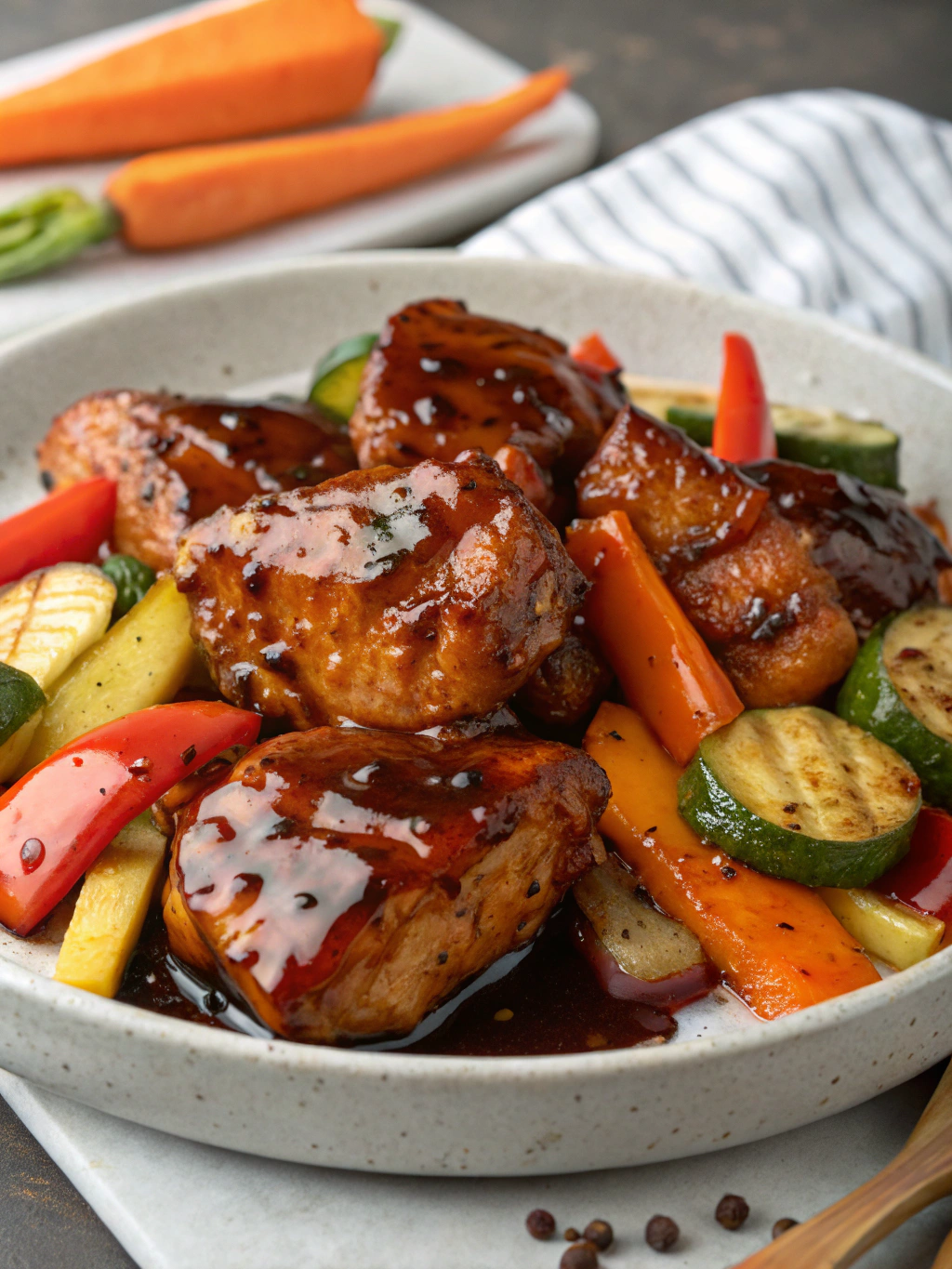 Balsamic Glazed Chicken and Veggies (35-Minutes)