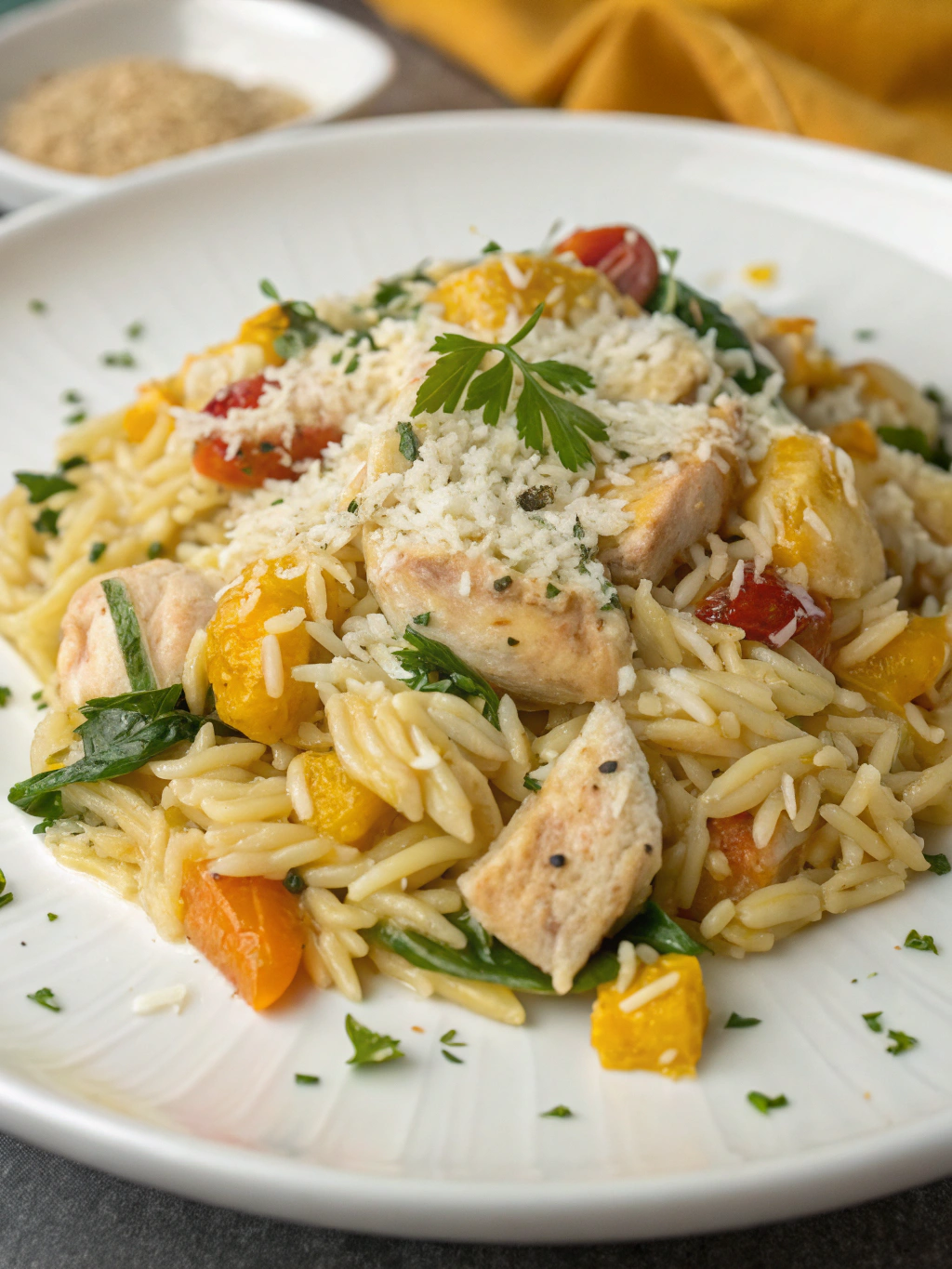 Boursin Orzo with Chicken ingredients