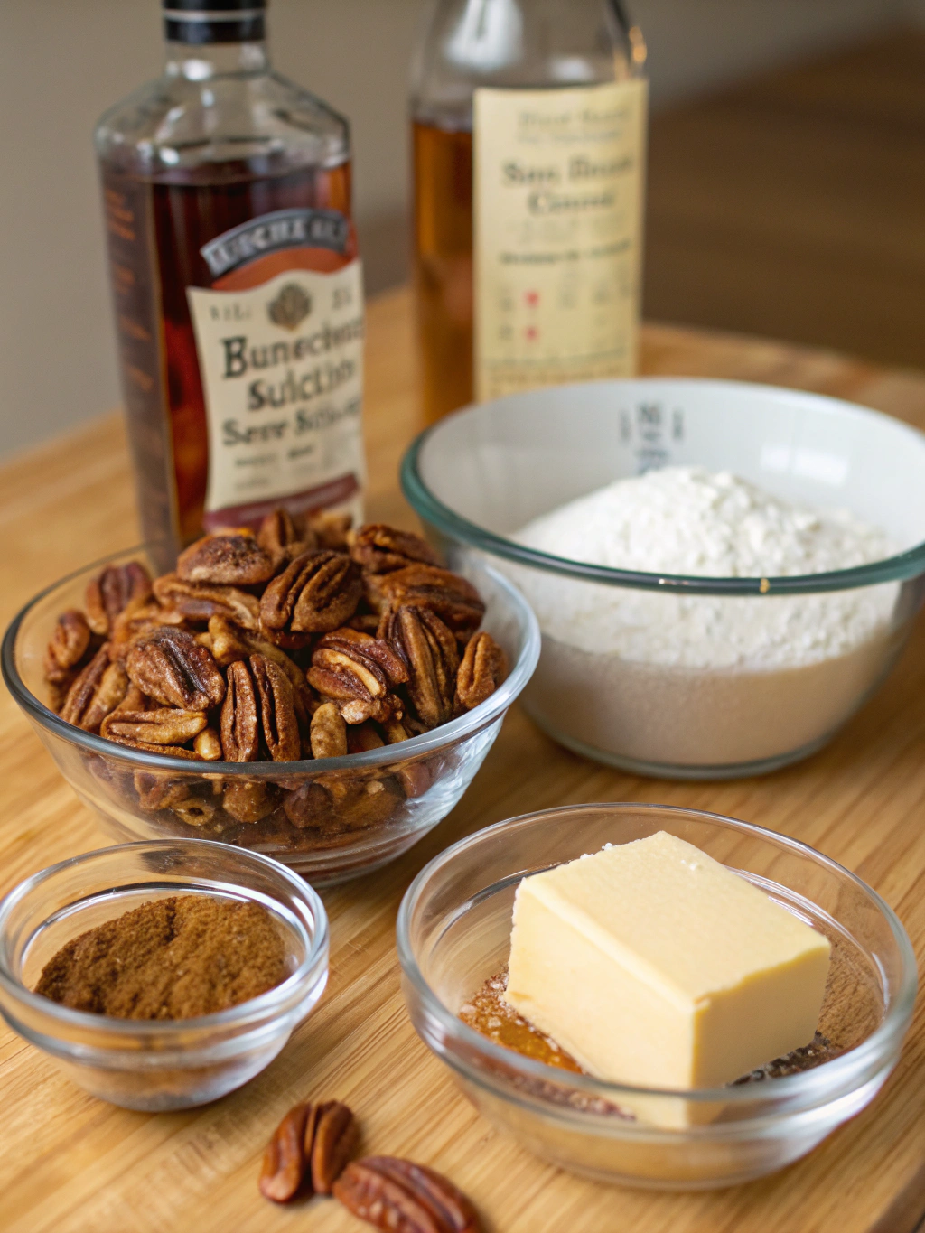 Brown Butter Bourbon Pecan Ingredients