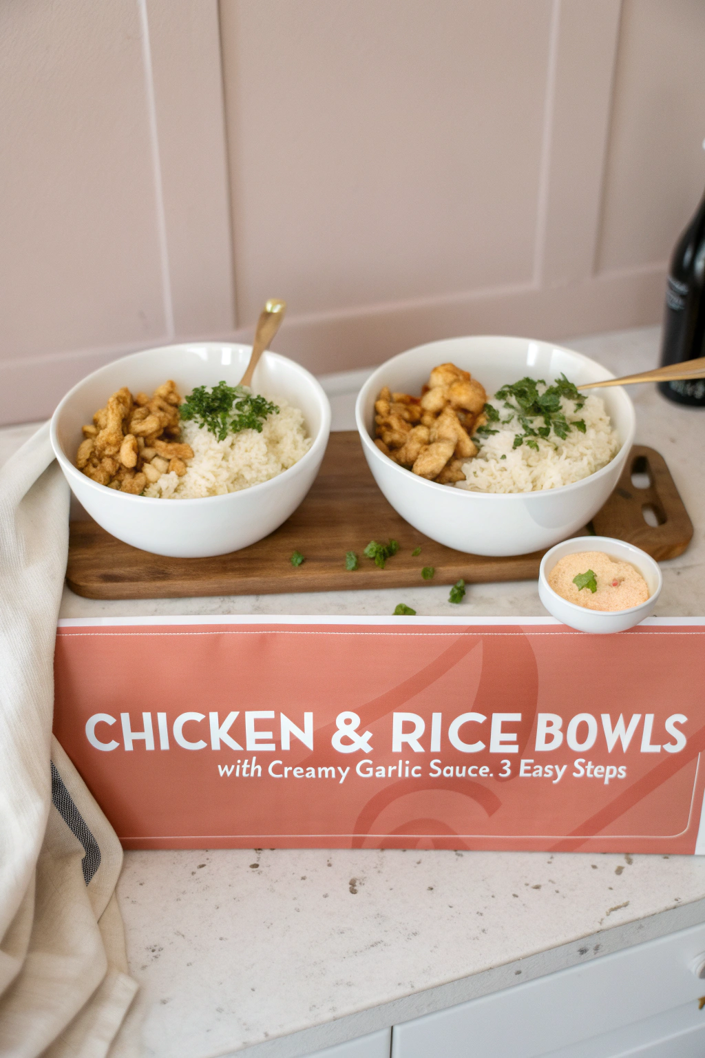 Chicken & Rice Bowls with Creamy Garlic Sauce Ingredients