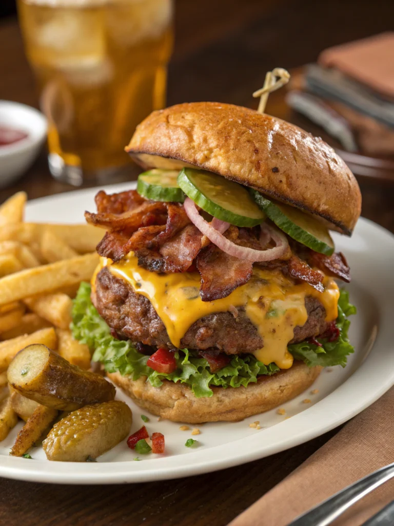Delicious Irish Pub Burger