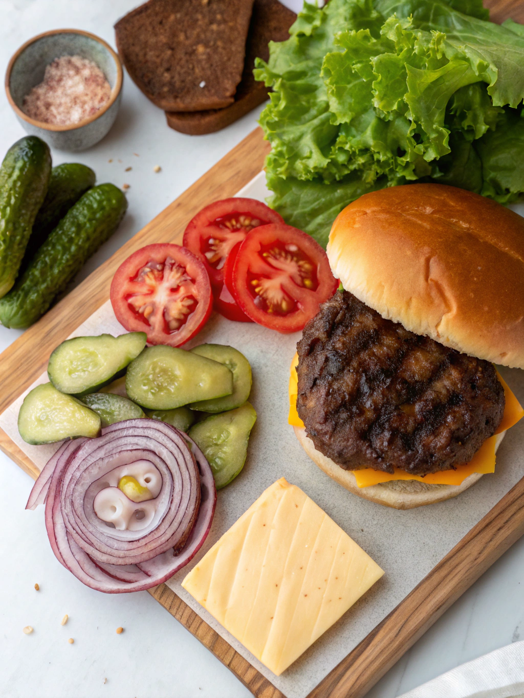 Irish Pub Burger Ingredients