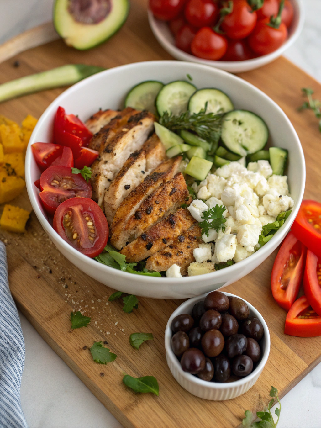 Mediterranean Chicken Bowl Ingredients