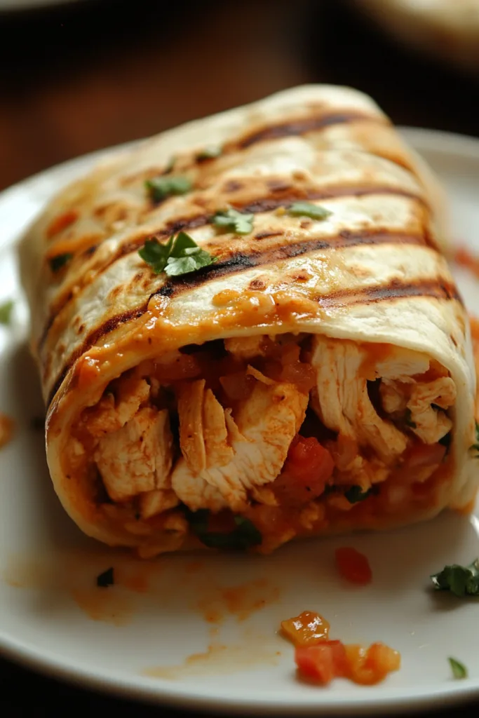 Easy Chipotle Ranch Grilled Chicken Burrito
