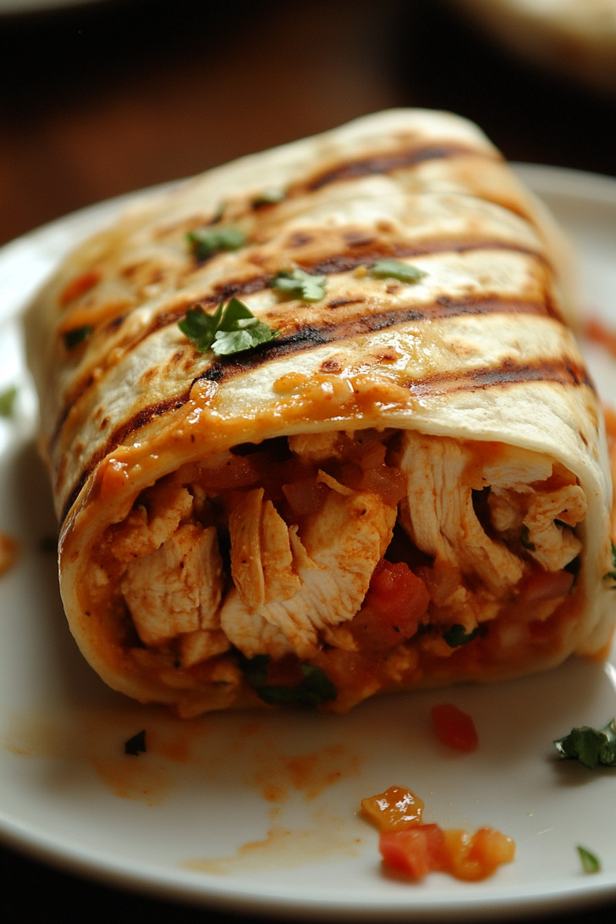 Easy Chipotle Ranch Grilled Chicken Burrito