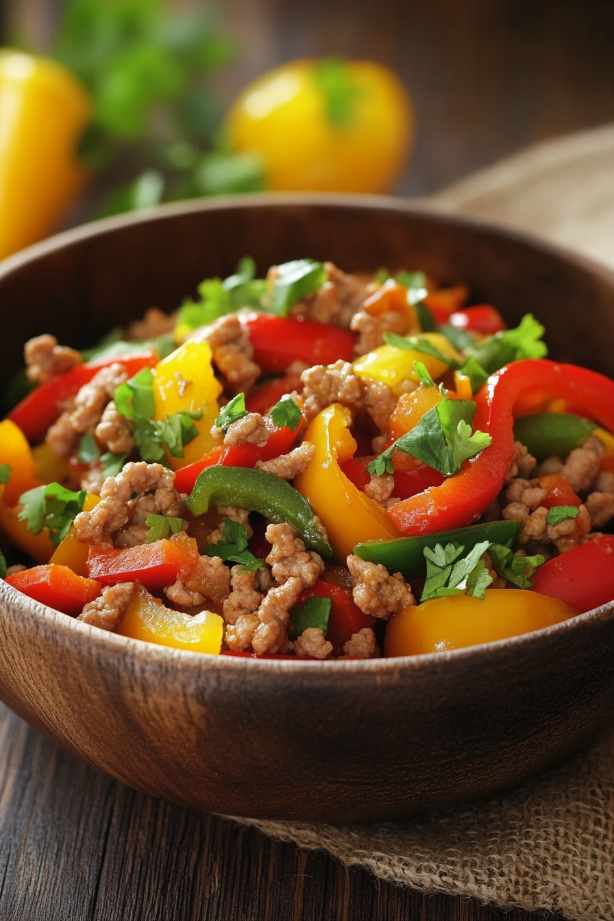 Easy Ground Turkey and Peppers Stir-Fry Recipe: 3 Steps!