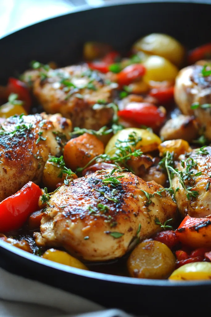 Healthy Chicken and Vegetable Skillet: 5 Easy Steps