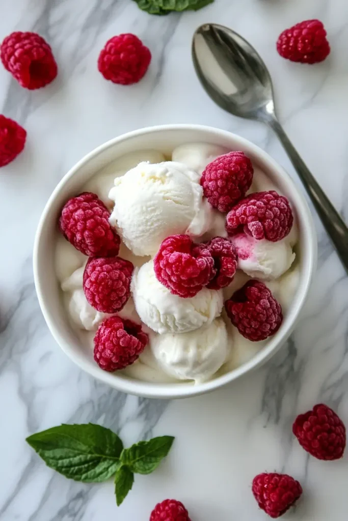 Homemade ice cream from scratch