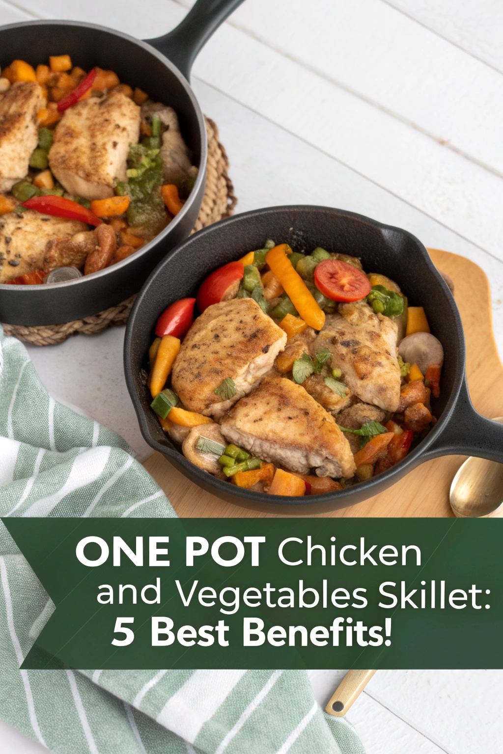 Ingredients for One Pot Chicken and Vegetables Skillet