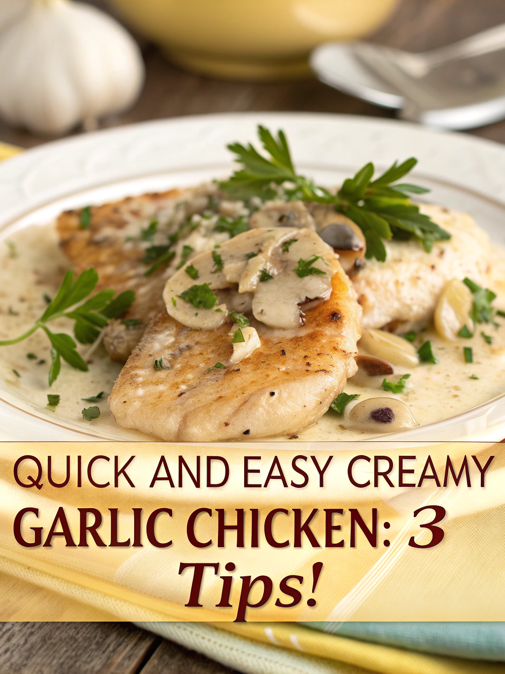 Ingredients for Creamy Garlic Chicken