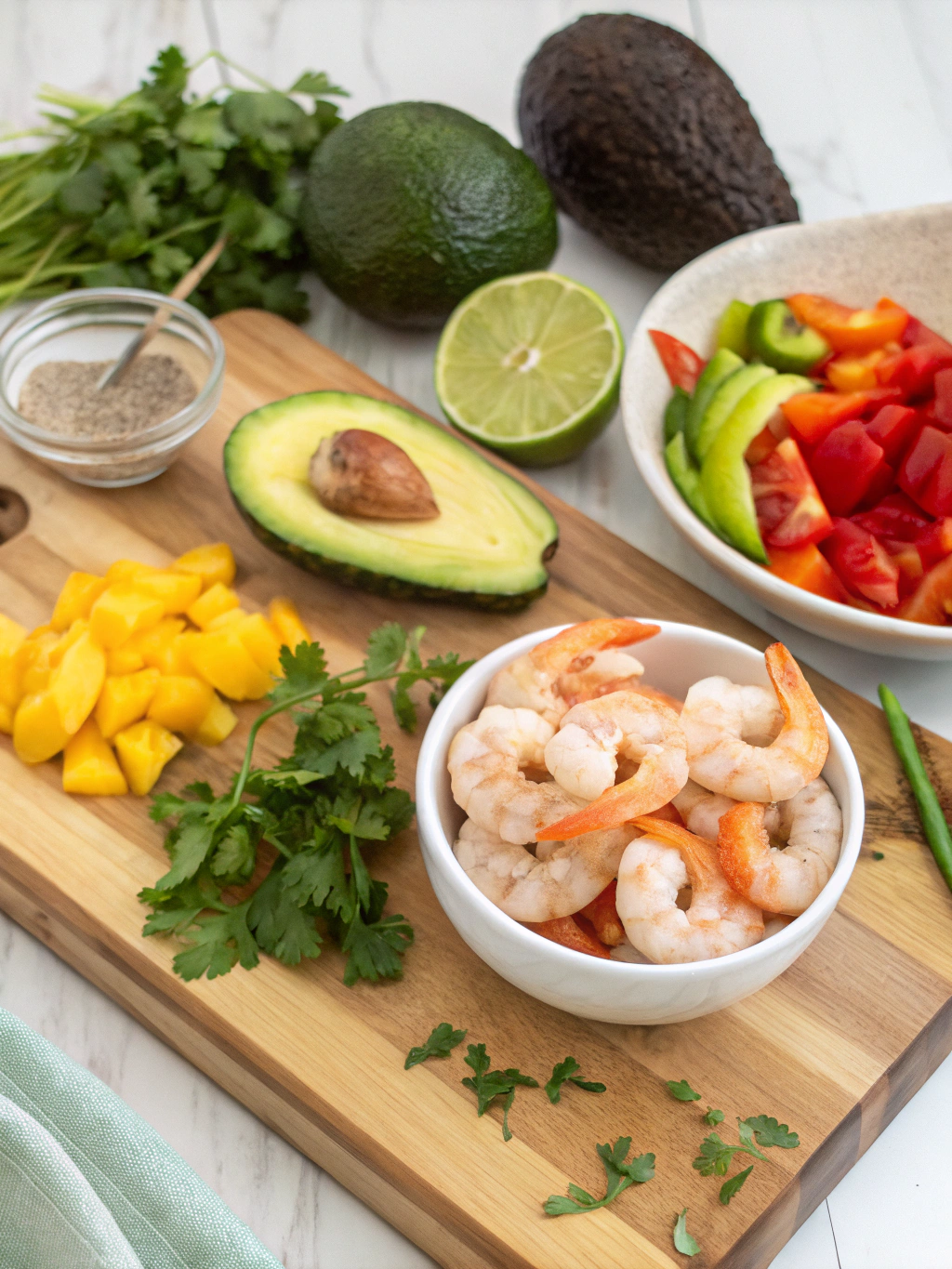 Shrimp and Avocado Bowls ingredients