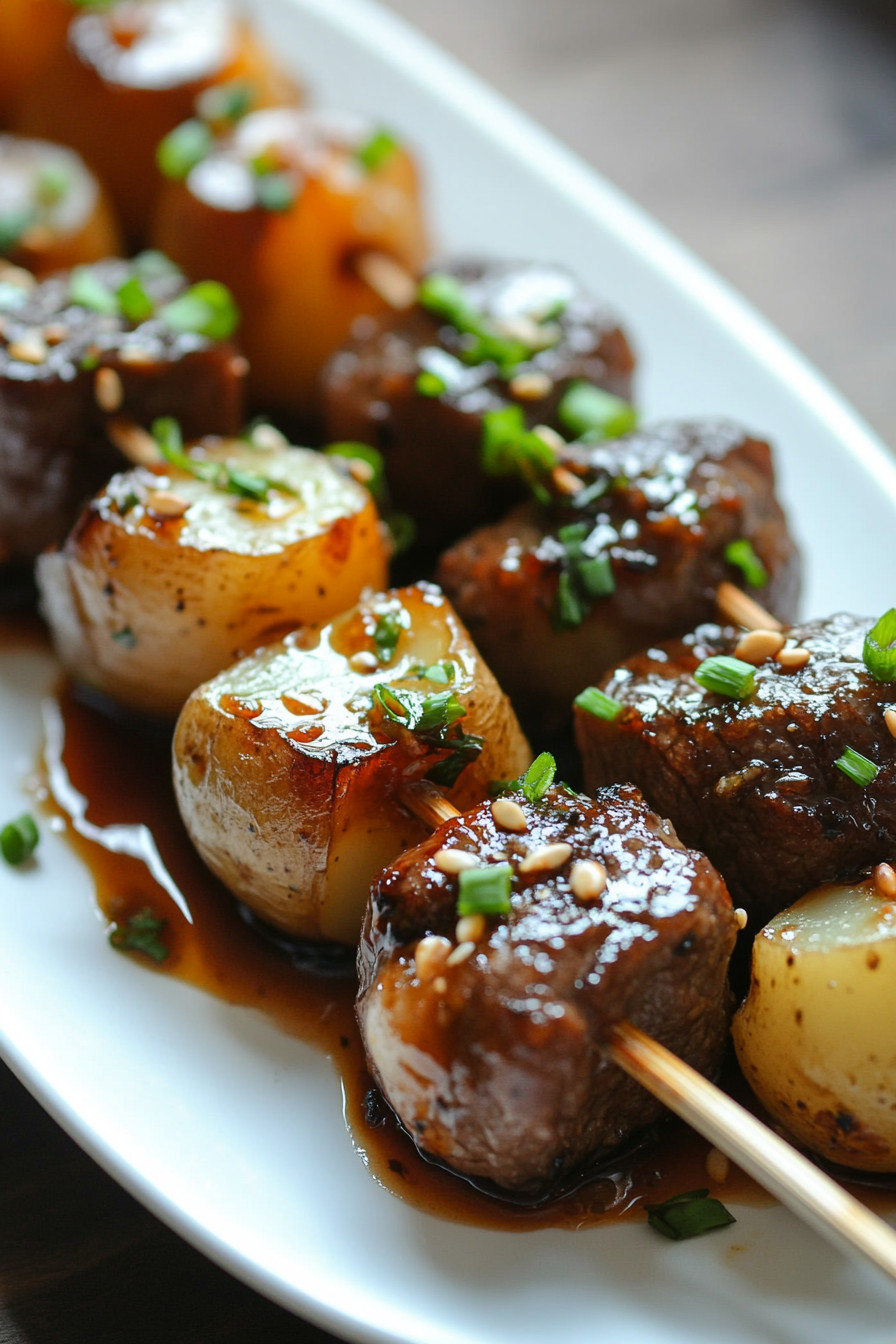 Slow Cooker Garlic Butter Beef Bites & Potatoes