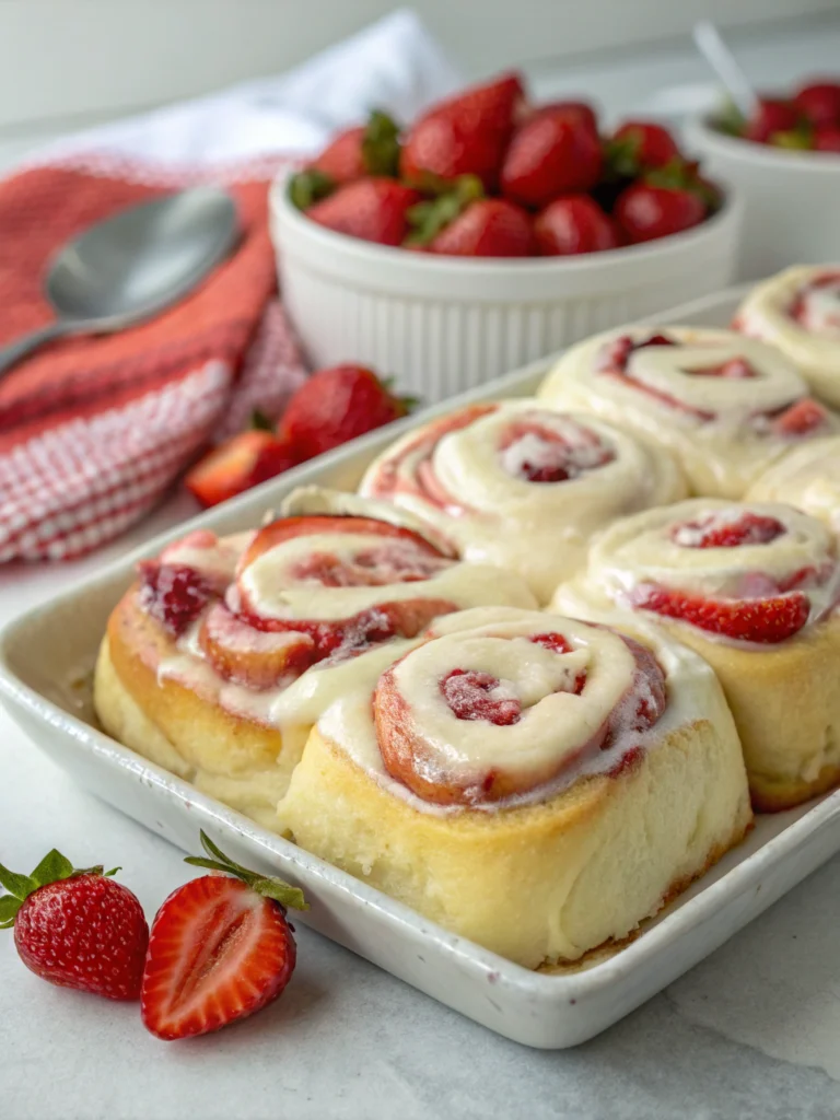 Strawberry Cheesecake Cinnabon Rolls