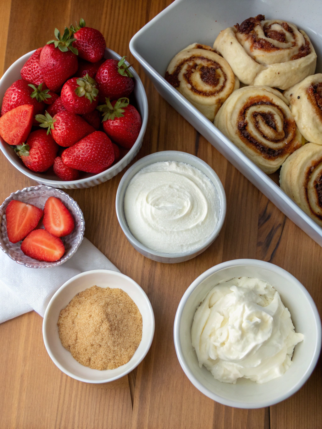 Strawberry Cheesecake Cinnabon Rolls ingredients