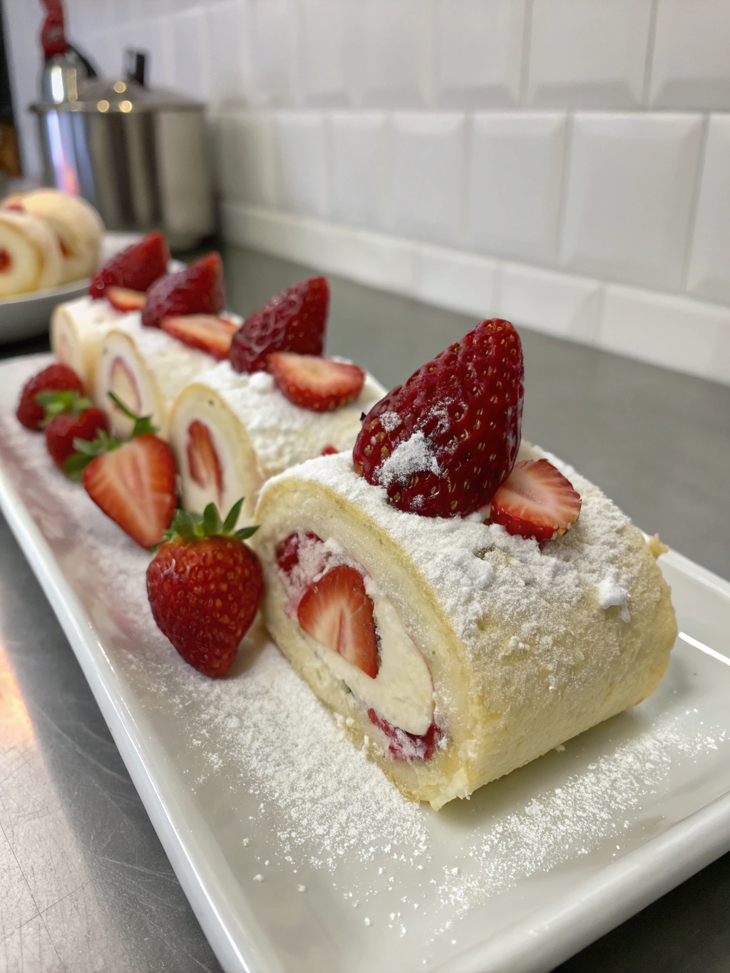 Sweet Strawberry Shortcake Cheesecake Rolls