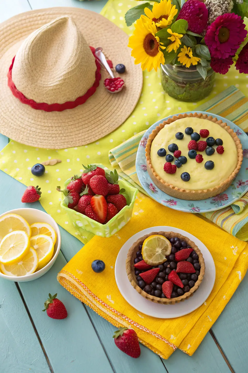 create-a-vibrant-flat-lay-image-of-no-bake-summer- (1) Easy No-Bake Summer Desserts