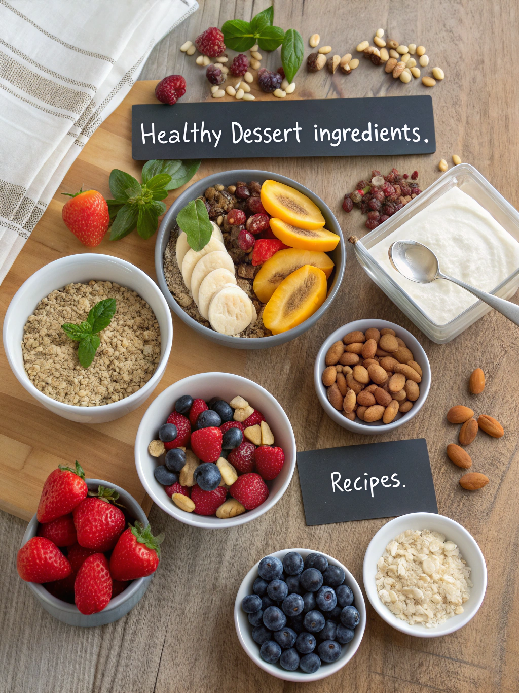 Healthy dessert ingredients