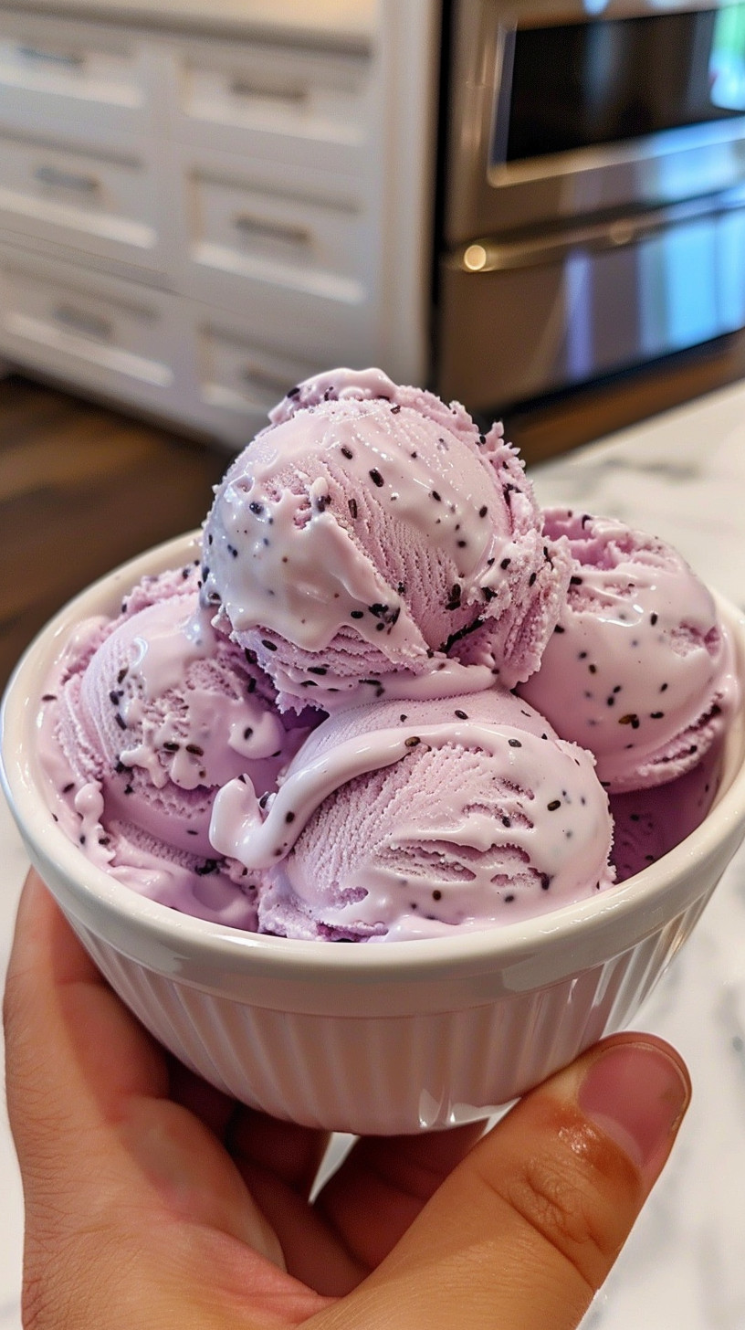 Lavender Ice Cream Treat